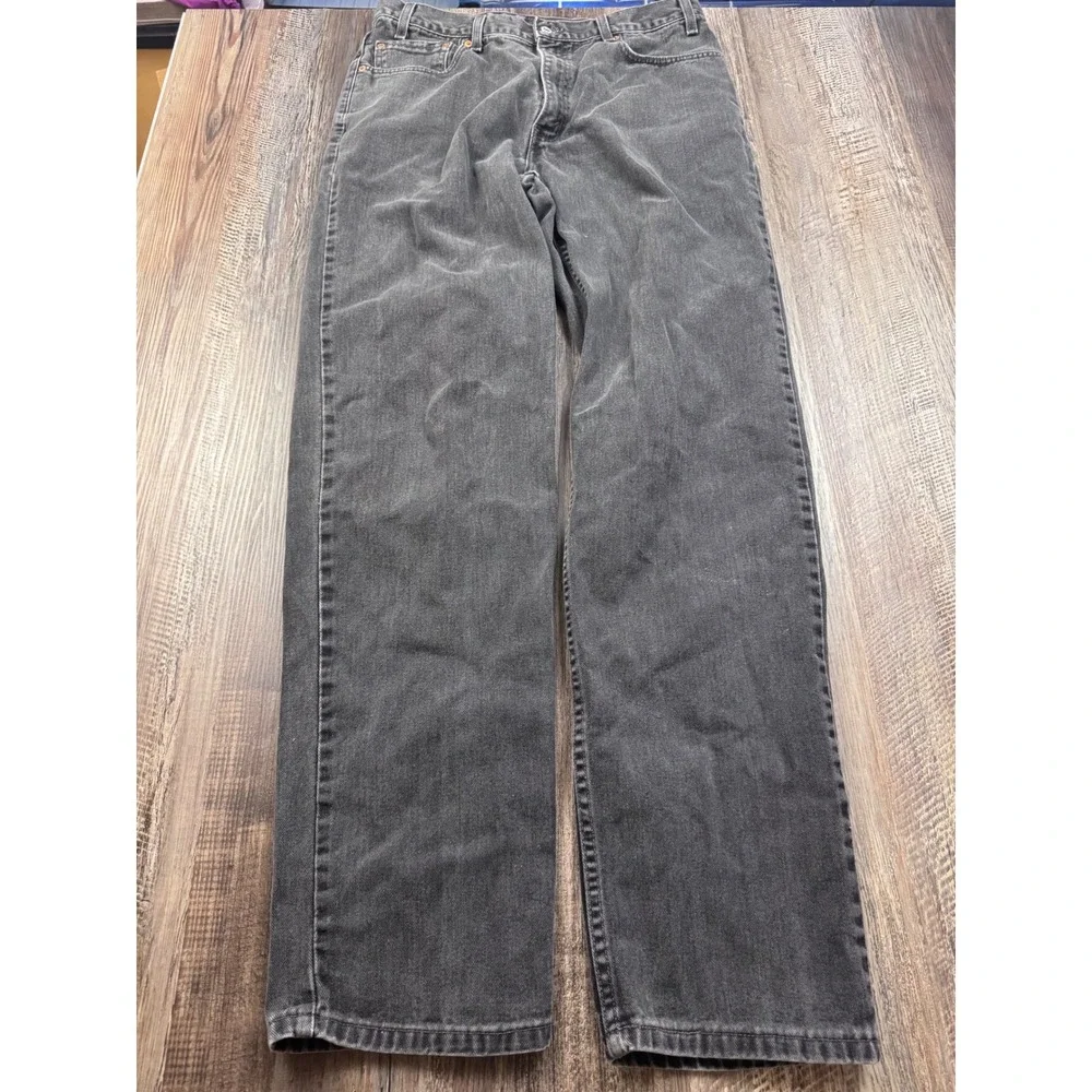 Vintage Levis 550 Relaxed Fit Black Jeans Mens 36x36 Made in USA 550-0260